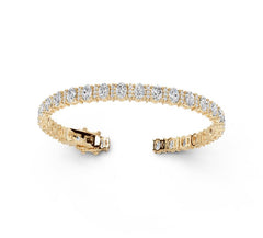 Sterling Silver Moissanite Bracelet Oval OV 6X4mm