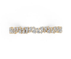 Sterling Silver Moissanite Bracelet PE 7X5mm PE 6X4mm RD 3.0mm