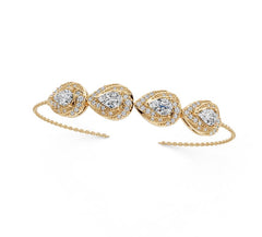 Sterling Silver Moissanite Bracelet Pear PE 7X5mm with Topaz