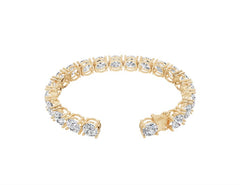 Sterling Silver Moissanite Moissanite or Moissanite Bracelet Round RD 8x8mm