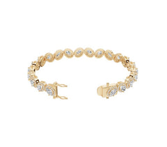 Sterling Silver Moissanite Bracelet 6X4mm
