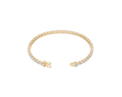 Sterling Silver Tennis Moissanite Bracelet Round RD 4x4mm