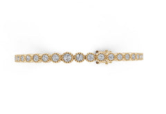 Sterling Silver Moissanite Bracelet Round RD 3x3mm