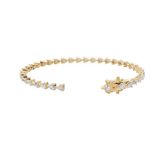 Sterling Silver Moissanite Moissanite or Moissanite Bracelet Pear PE 4X3mm