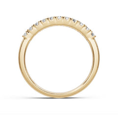 Sterling Silver Moissanite Half Eternity Ring Round RD 2x2mm