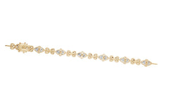 Sterling Silver Moissanite Bracelet Trillion TR 7X7mm with Topaz or Moissanite