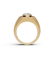 Men's Platinum CVD Diamond Ring Cushion CU 8X8mm