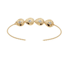 Sterling Silver Moissanite Bracelet Pear PE 7X5mm with Topaz