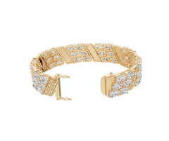 Sterling Silver Moissanite Bracelet Oval OV 7X5mm