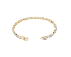 Sterling Silver Tennis Moissanite Bracelet OV 6x4mm