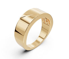 Sterling Silver Men's Ring Wide Band Geometric Design