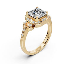 Sterling Silver Moissanite Engagement Ring