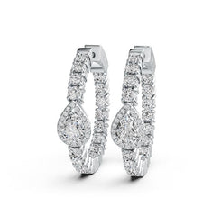 Sterling Silver Semi Mount Earrings Setting Pear PE 7X5mm DHJ