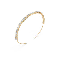 Sterling Silver Moissanite Bracelet Oval OV 6X4mm