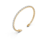 Sterling Silver Tennis Moissanite Bracelet OV 6x4mm