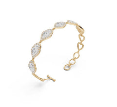 Sterling Silver Opal Moissanite Bracelet Moissanite Accent
