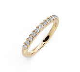 Sterling Silver Moissanite Half Eternity Ring Round RD 2x2mm