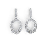 Sterling Silver Semi Mount Earrings Setting Round RD 5x5mm DHJ