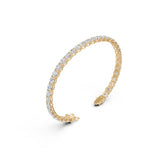 Sterling Silver Tennis Moissanite Bracelet RD 5x5mm