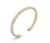 Sterling Silver Moissanite Bracelet Oval OV 6X4mm