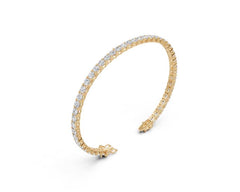 Sterling Silver Tennis Moissanite Bracelet Round RD 4x4mm