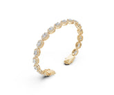 Sterling Silver Tennis Moissanite Bracelet OV 7X5mm Cabochon