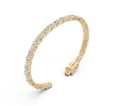 Sterling Silver Moissanite Bracelet Oval OV 6X4mm