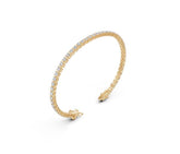 Sterling Silver Moissanite Bracelet Round RD 3x3mm