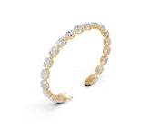 Sterling Silver Moissanite Bracelet Oval OV 9x7mm Tennis Moissanite Bracelet