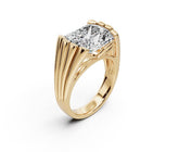 Men's Rings Platinum Moissanite Ring Mounting Cushion CU 14x10mm