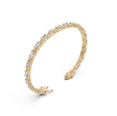 Sterling Silver Moissanite Bracelet Oval OV 6X4mm