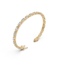 Sterling Silver Moissanite Bracelet Oval OV 6X4mm