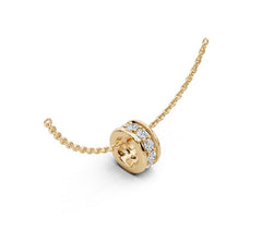 Sterling Silver Moissanite Pendant Round RD 1.5mm
