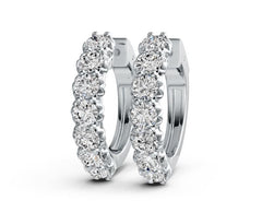Sterling Silver Semi Mount Earrings Setting Round RD 4x4mm DHJ
