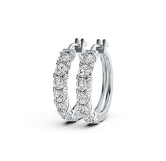 Sterling Silver Semi Mount Earrings Setting Round RD 4x4mm DHJ