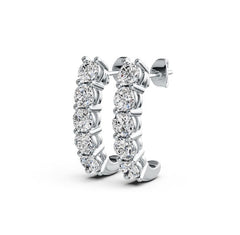 Sterling Silver Semi Mount Earrings Setting Round RD 3.5mm DHJ