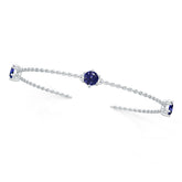 Sterling Silver Moissanite or Sapphire Bracelet 5x5mm