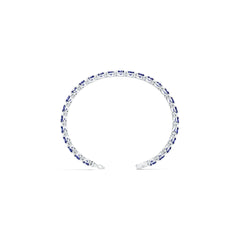 Sterling Silver Tennis Moissanite or Sapphire Bracelet OV 7x5mm Solid Silver