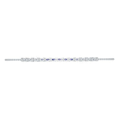 Sterling Silver Moissanite Bracelet 5x3mm