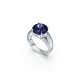Men's Sterling Silver Moissanite Ring Round RD 11x11mm Male