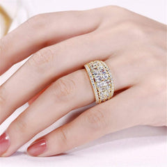 Moissanite 10K Gold Engagement Ring for Women