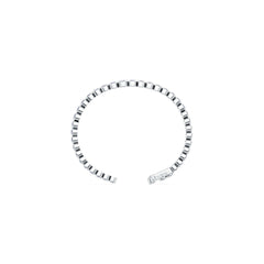 Sterling Silver Moissanite or Sapphire Bracelet Round RD 3x3mm