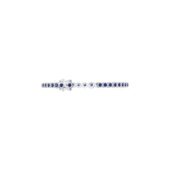 Sterling Silver Moissanite or Sapphire Bracelet Round RD 3x3mm