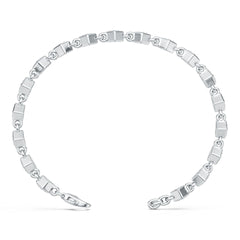 Sterling Silver Moissanite or Sapphire Bracelet Round RD 2x2mm