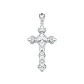 Sterling Silver Cross Pendant Fleur-De-Lis