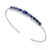 Sterling Silver Moissanite or Sapphire Bracelet Oval OV 6X4mm