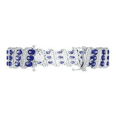 Sterling Silver Moissanite Bracelet Oval OV 6X4mm
