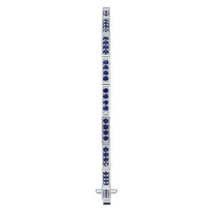 Sterling Silver Moissanite or Sapphire Bracelet Round RD 1.5mm