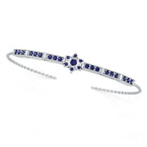 Sterling Silver Moissanite or Sapphire Bracelet Round RD 3x3mm