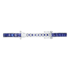 Sterling Silver Moissanite Bracelet Princess SQ 4X4mm